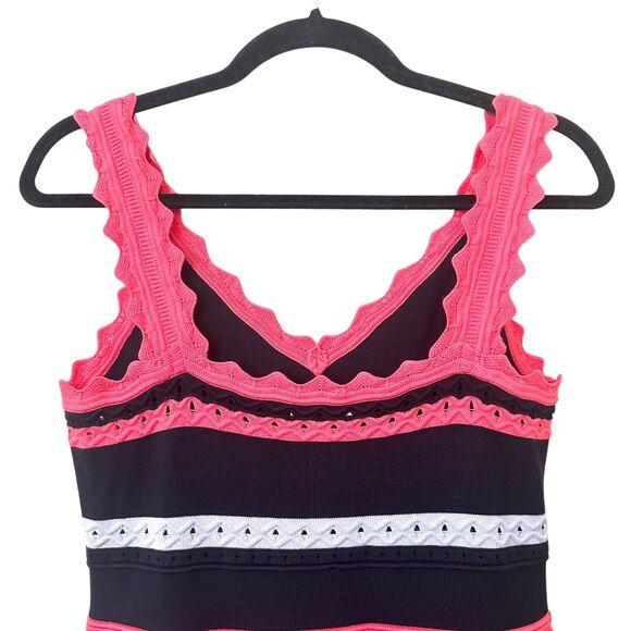 MILLY Striped Sleeveless Knit Midi Dress Small - Picture 6 of 8